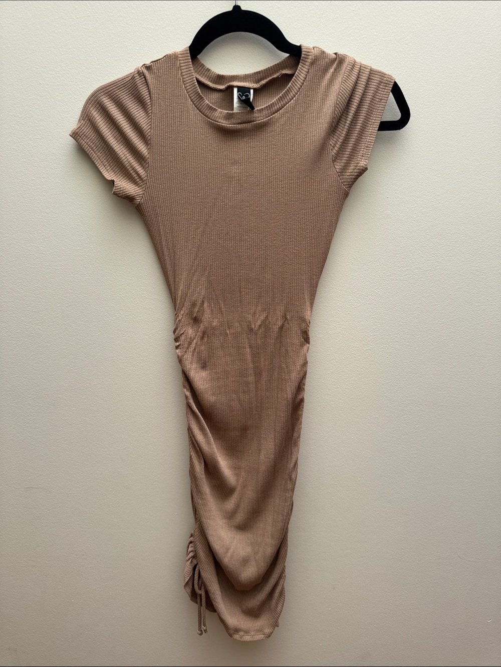 Windsor Tan Ribbed Mini Dress